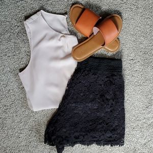Black Lace Shorts